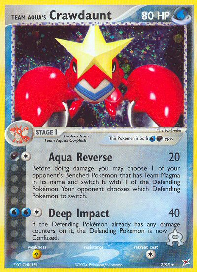 Team Aqua's Crawdaunt (MA 2) [Holo]